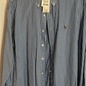 Ralph Lauren Classic Blue and White Striped Shirt